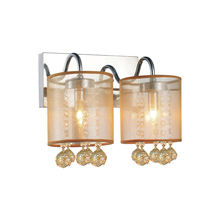 CWI Lighting 5062W12C-2 (Chp + G) - Radiant 2 Light Vanity Light With Chrome Finish